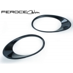  FIAT 500 Driving Lights Frames by Feroce - Carbon Fiber (North American Model) 